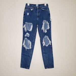 BDG Distressed High Rise Mom Jeans Size 26